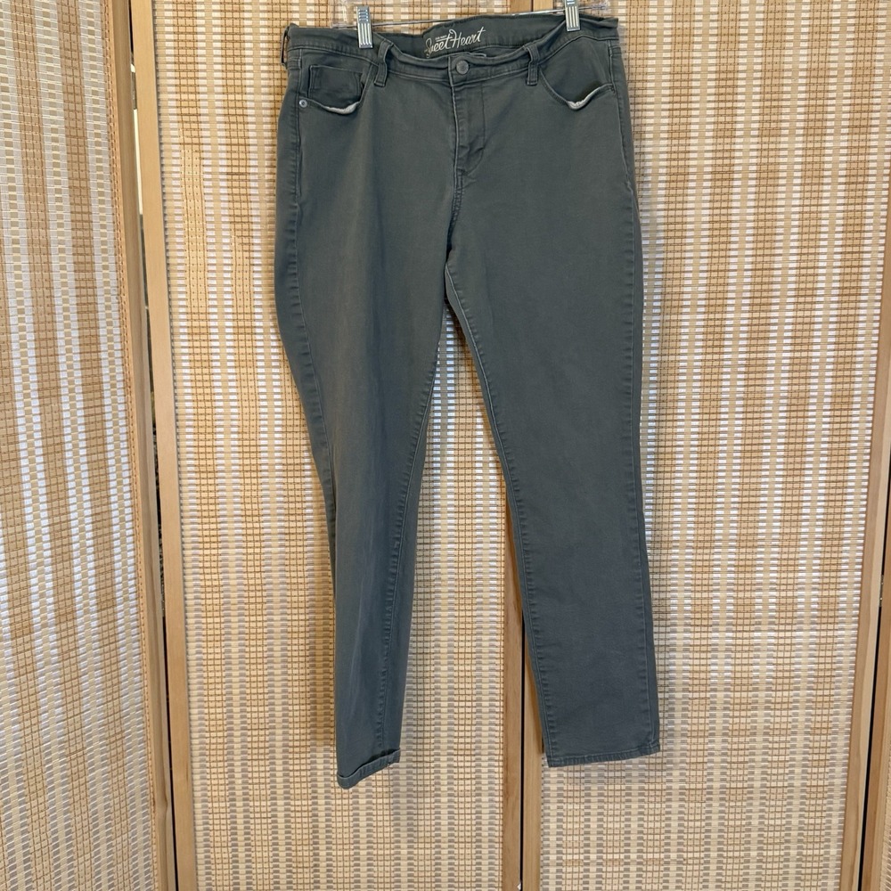 Old Navy Sweetheart Women 14 Straight Leg Jeans Green Streetwear Relaxed Boho